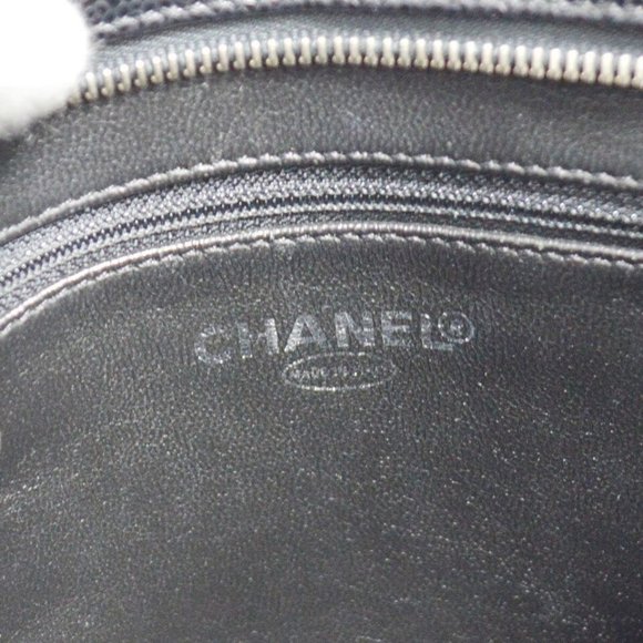 Chanel Medallion Quilted Hand Tote Bag Purse Black Caviar Skin - Picture 7 of 16